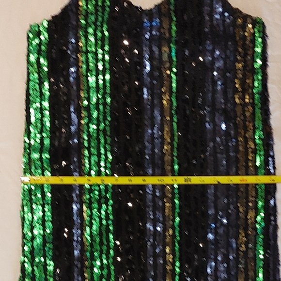 Rachel Zoe Green and Black Sequin Dress - Picture 8 of 13